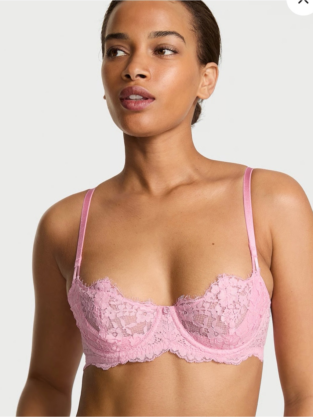 Victoria’s Secret Unlined Lace Balconette Bra - Pink